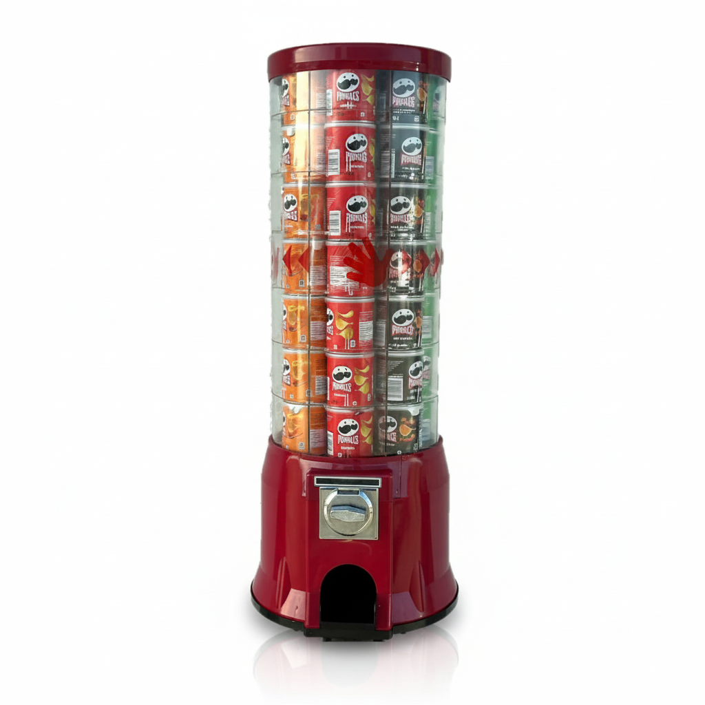 Automat für Pringles M49 ROT (mit mechanischem Münzprüfer 2,- €)